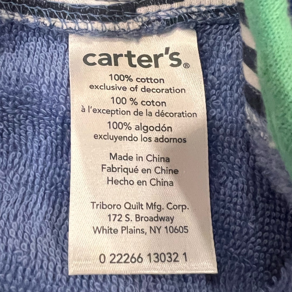 Carter’s Baby Boy Robe With Matching Slippers - Picture 3 of 3